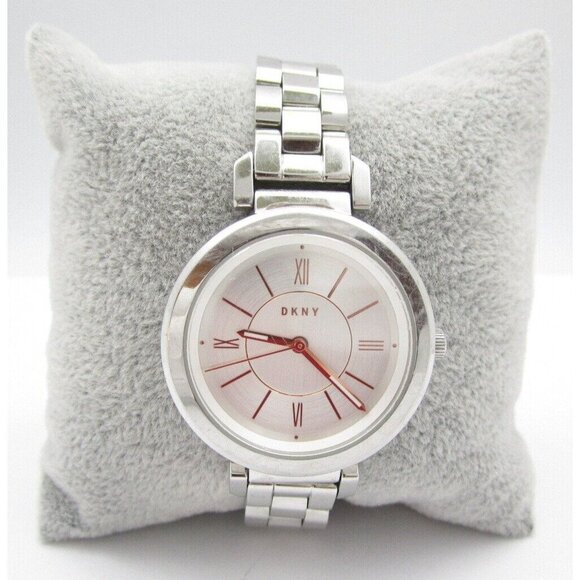 Women DKNY Quartz WR Analog 33mm Round Watch (H506) "New Battery" - Picture 1 of 10